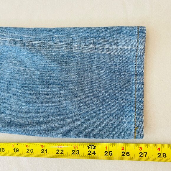Levis 505 Women's Straight-Leg Blue Denim Jeans Size 26x27 Mid Rise Cotton - Picture 8 of 10